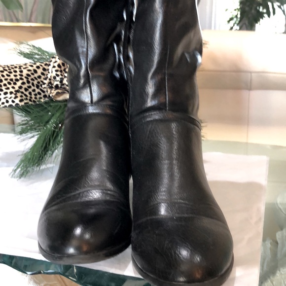 SZ 8.5 BLACK TO KNEE BOOTS EXCELLENT CONDITION - Picture 3 of 6
